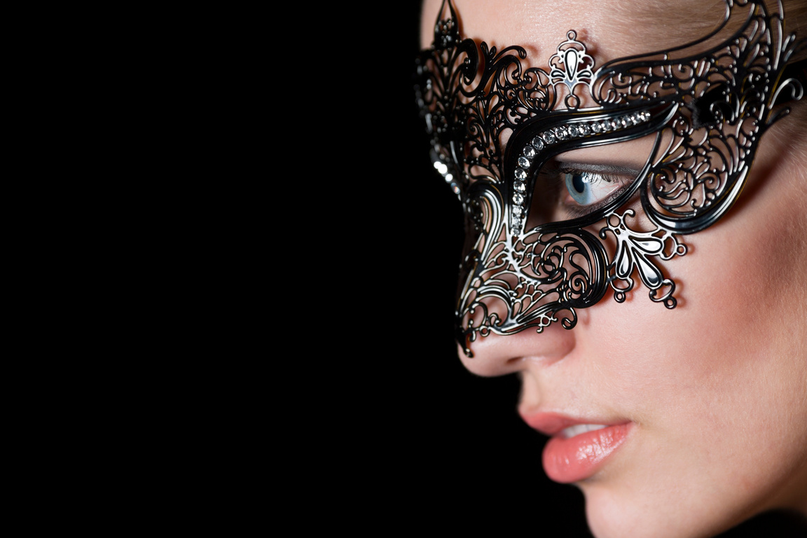 Woman face with Masquerade Mask